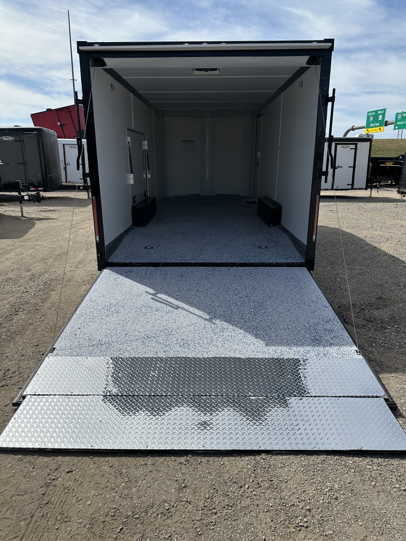 New 2026 Cargo Craft 8.5'x24'x7'tall Elite V Nose Basic Auto Carrier, 5200's White black out Cargo / Enclosed Trailer