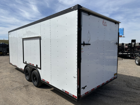 New 2026 Cargo Craft 8.5'x24'x7'tall Elite V Nose Basic Auto Carrier, 5200's White black out Cargo / Enclosed Trailer