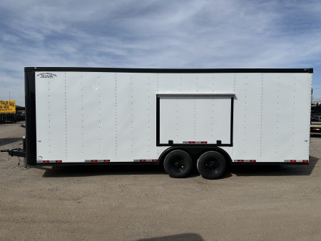 New 2026 Cargo Craft 8.5'x24'x7'tall Elite V Nose Basic Auto Carrier, 5200's White black out Cargo / Enclosed Trailer