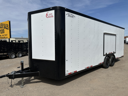 New 2026 Cargo Craft 8.5'x24'x7'tall Elite V Nose Basic Auto Carrier, 5200's White black out Cargo / Enclosed Trailer
