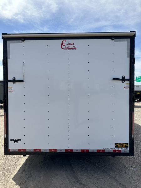 New 2026 Cargo Craft 8.5'x24'x7'tall Elite V Nose Basic Auto Carrier, 5200's White black out Cargo / Enclosed Trailer