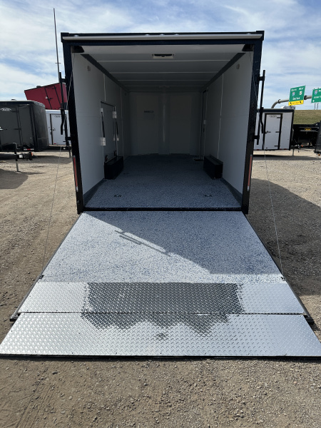 New 2026 Cargo Craft 8.5'x24'x7'tall Elite V Nose Basic Auto Carrier, 5200's White black out Cargo / Enclosed Trailer