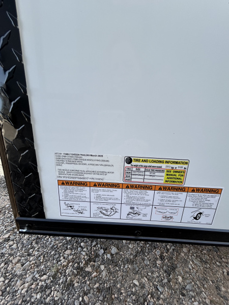 New 2026 Family Trailer 7x16 Tandem Axles Cargo / Enclosed Trailer-ScrewlessExterior - Blackout Pkg- Rear Spoiler