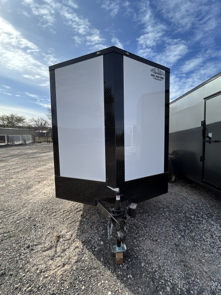 New 2026 Family Trailer 7x16 Tandem Axles Cargo / Enclosed Trailer-ScrewlessExterior - Blackout Pkg- Rear Spoiler
