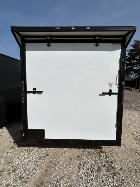 New 2026 Family Trailer 7x16 Tandem Axles Cargo / Enclosed Trailer-ScrewlessExterior - Blackout Pkg- Rear Spoiler