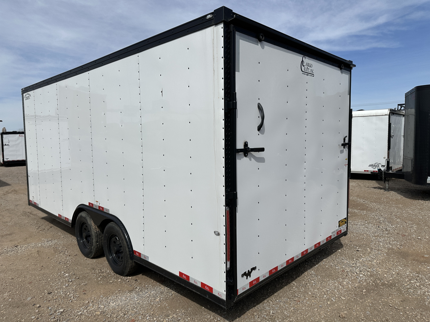 New 2025 Cargo Craft 8.5'x20'x7'tall Elite V Nose Car Hauler White Blk out Cargo / Enclosed Trailer