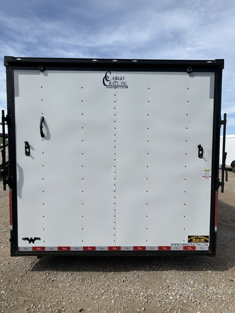 New 2025 Cargo Craft 8.5'x20'x7'tall Elite V Nose Car Hauler White Blk out Cargo / Enclosed Trailer