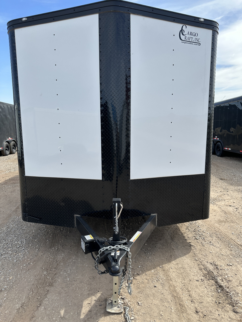 New 2025 Cargo Craft 8.5'x20'x7'tall Elite V Nose Car Hauler White Blk out Cargo / Enclosed Trailer
