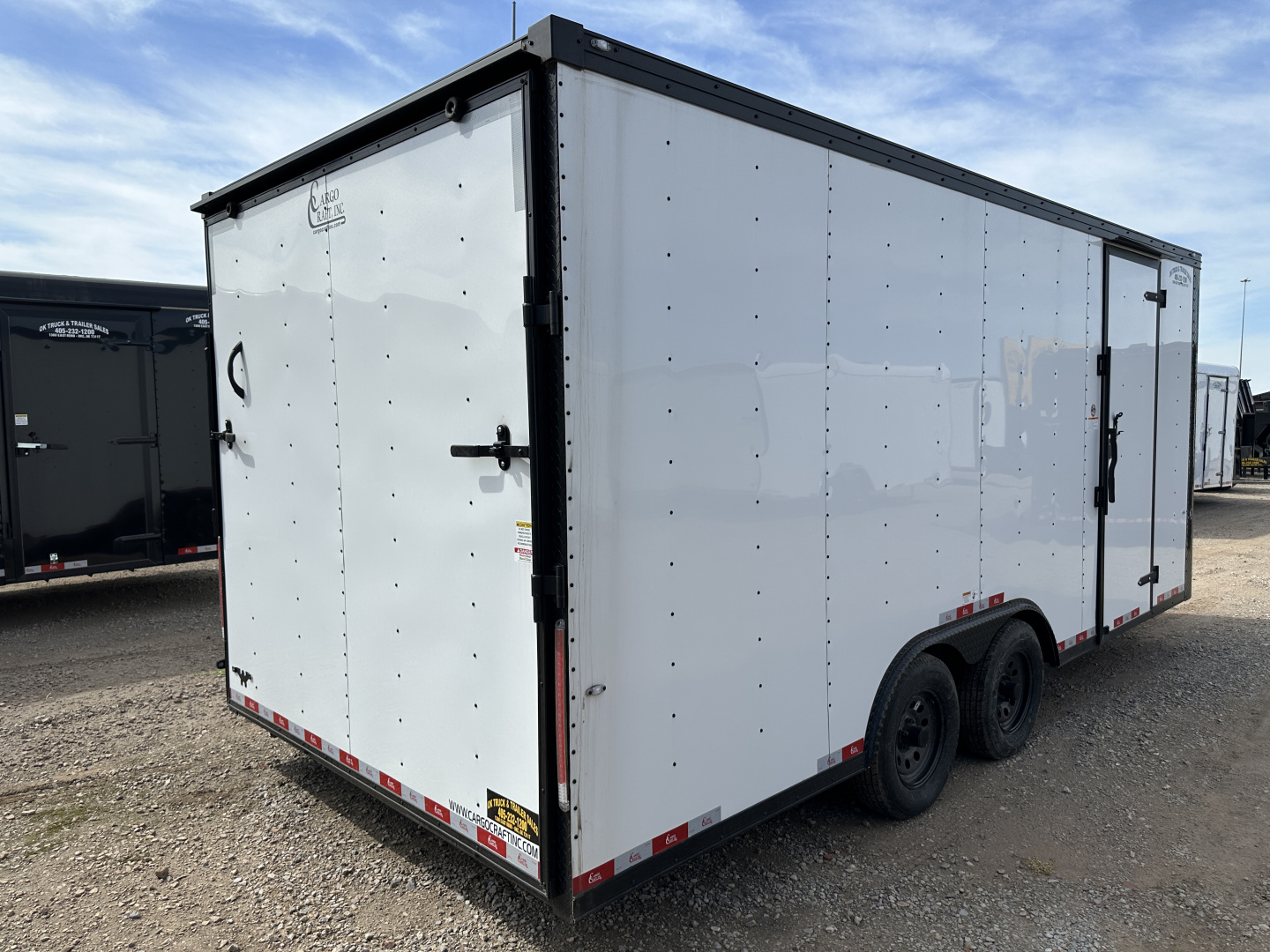 New 2025 Cargo Craft 8.5'x20'x7'tall Elite V Nose Car Hauler White Blk out Cargo / Enclosed Trailer