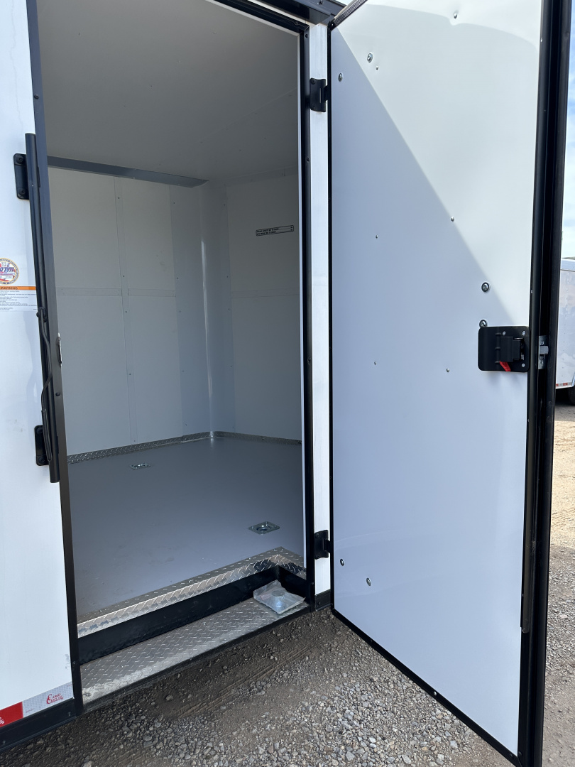 New 2025 Cargo Craft 8.5'x20'x7'tall Elite V Nose Car Hauler White Blk out Cargo / Enclosed Trailer