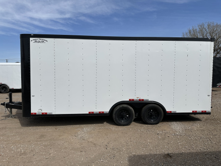 New 2025 Cargo Craft 8.5'x20'x7'tall Elite V Nose Car Hauler White Blk out Cargo / Enclosed Trailer