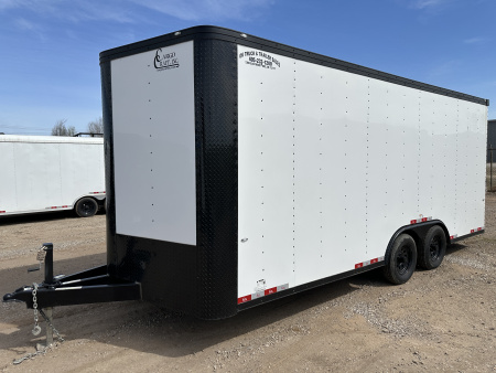 New 2025 Cargo Craft 8.5'x20'x7'tall Elite V Nose Car Hauler White Blk out Cargo / Enclosed Trailer