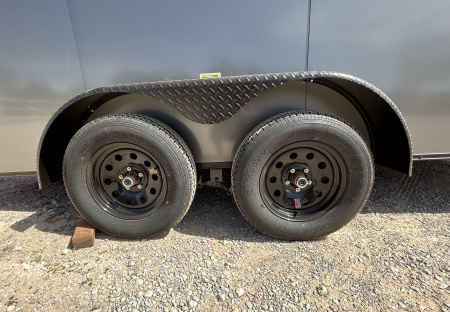 New 2026 Family Trailer 7x16 Tandem Axles Cargo / Enclosed Trailer-Screwless Exterior- Blackout Pkg- Rear Spoiler