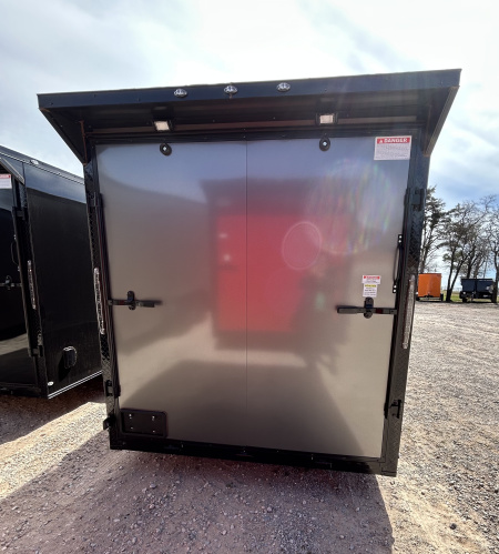 New 2026 Family Trailer 7x16 Tandem Axles Cargo / Enclosed Trailer-Screwless Exterior- Blackout Pkg- Rear Spoiler