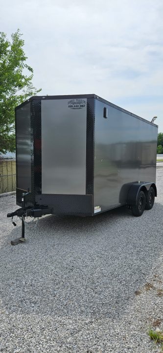 New 2026 Family Trailer 7x14 Tandem Axles Cargo / Enclosed Trailer -Screwless Exterior- Blackout Pkg.