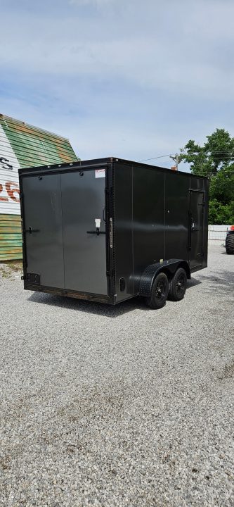 New 2026 Family Trailer 7x14 Tandem Axles Cargo / Enclosed Trailer -Screwless Exterior- Blackout Pkg.