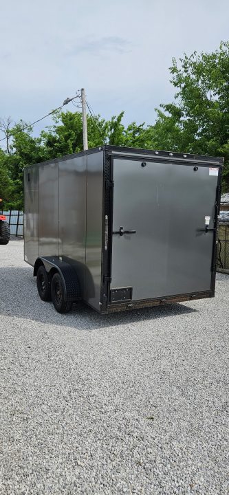 New 2026 Family Trailer 7x14 Tandem Axles Cargo / Enclosed Trailer -Screwless Exterior- Blackout Pkg.