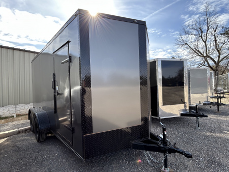 New 2026 Family Trailer 7x14 Tandem Axles Cargo / Enclosed Trailer -Screwless Exterior- Blackout Pkg.