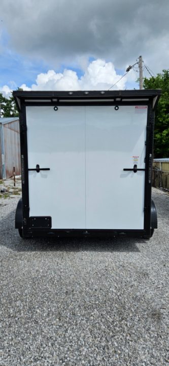New 2026 Family Trailer 7x12 Tandem Axles Cargo / Enclosed Trailer- Screwless Exterior - Blackout Pkg - Rear Spoiler
