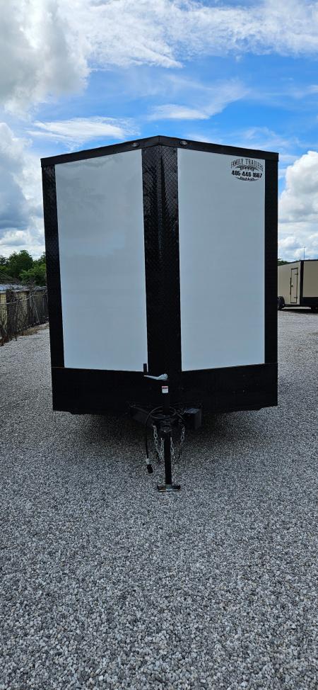 New 2026 Family Trailer 7x12 Tandem Axles Cargo / Enclosed Trailer- Screwless Exterior - Blackout Pkg - Rear Spoiler