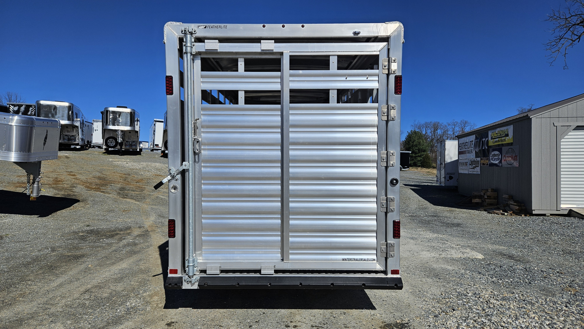 New 2026 Featherlite Trailers 8107 6'7"X16'TA Stock / Stock Combo Trailer