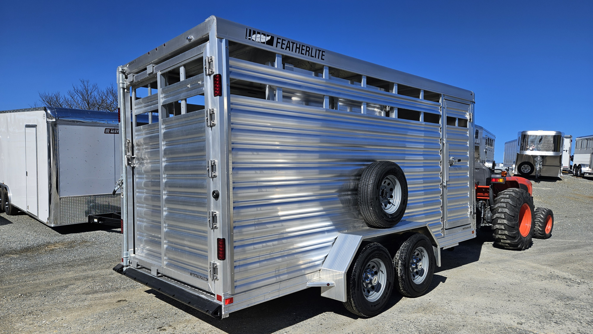 New 2026 Featherlite Trailers 8107 6'7"X16'TA Stock / Stock Combo Trailer