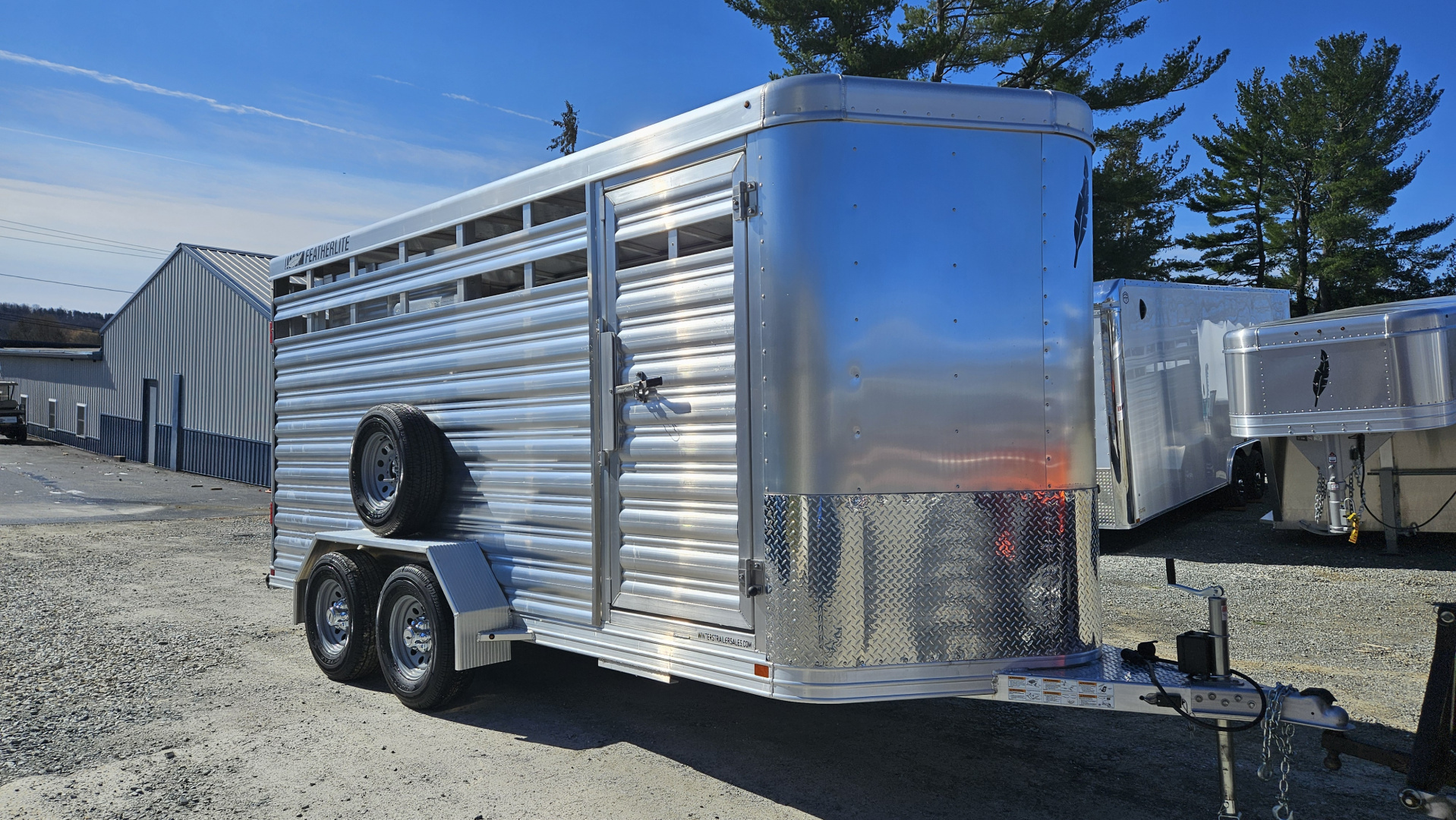 New 2026 Featherlite Trailers 8107 6'7"X16'TA Stock / Stock Combo Trailer