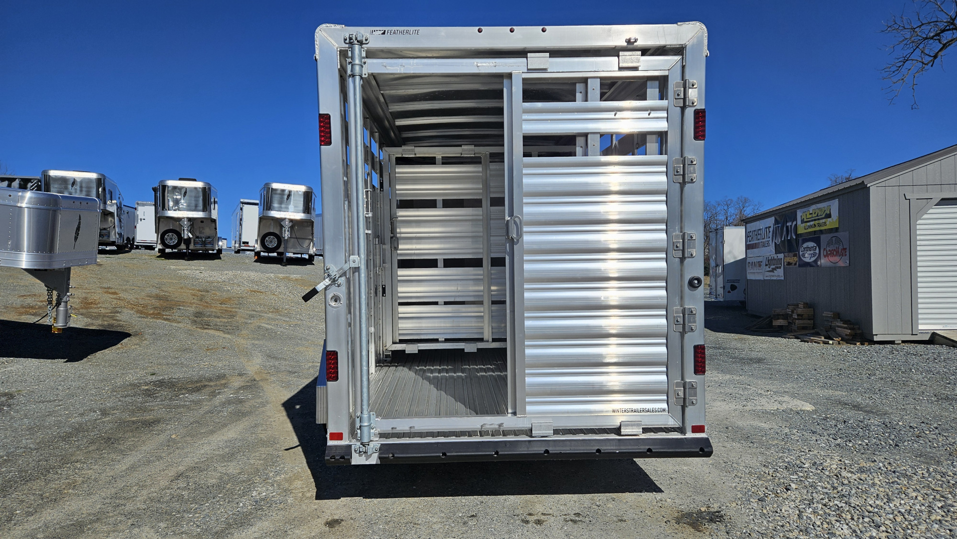New 2026 Featherlite Trailers 8107 6'7"X16'TA Stock / Stock Combo Trailer