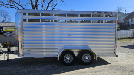 New 2026 Featherlite Trailers 8107 6'7"X16'TA Stock / Stock Combo Trailer