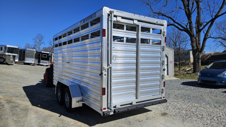 New 2026 Featherlite Trailers 8107 6'7"X16'TA Stock / Stock Combo Trailer