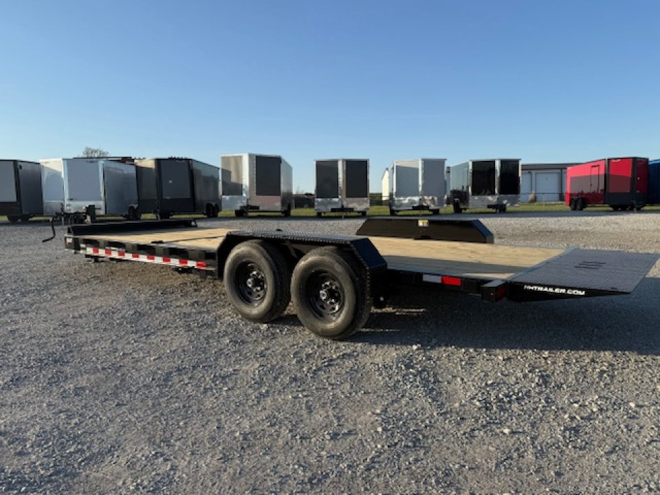 New 2026 H&H Black 82"x16'+6' 15.4k Topline I-Beam Gravity Tilt Equipment Trailer