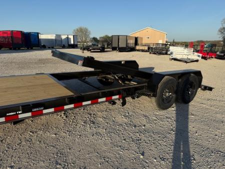 New 2026 H&H Black 82"x16'+6' 15.4k Topline I-Beam Gravity Tilt Equipment Trailer