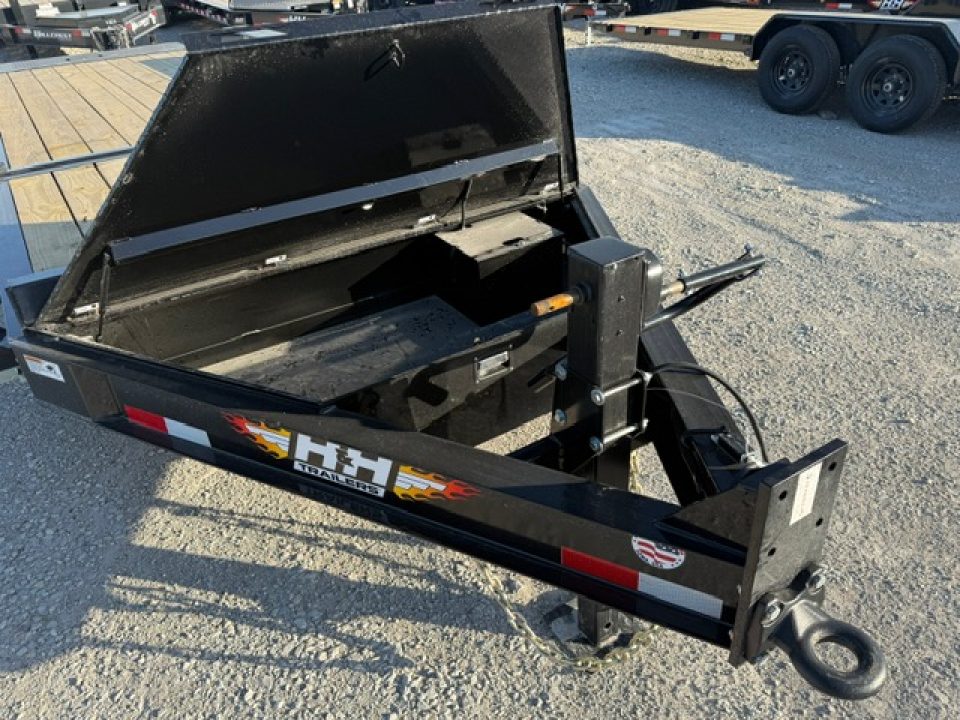 New 2026 H&H Black 82"x16'+6' 17.6k Topline I-Beam Gravity Tilt Equipment Trailer