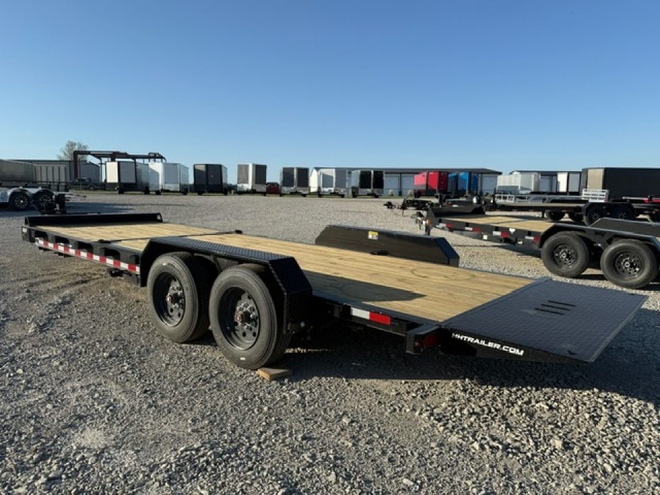 New 2026 H&H Black 82"x16'+6' 17.6k Topline I-Beam Gravity Tilt Equipment Trailer