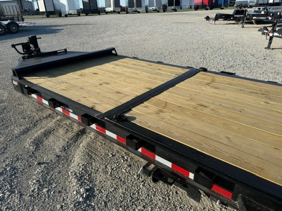 New 2026 H&H Black 82"x16'+6' 17.6k Topline I-Beam Gravity Tilt Equipment Trailer