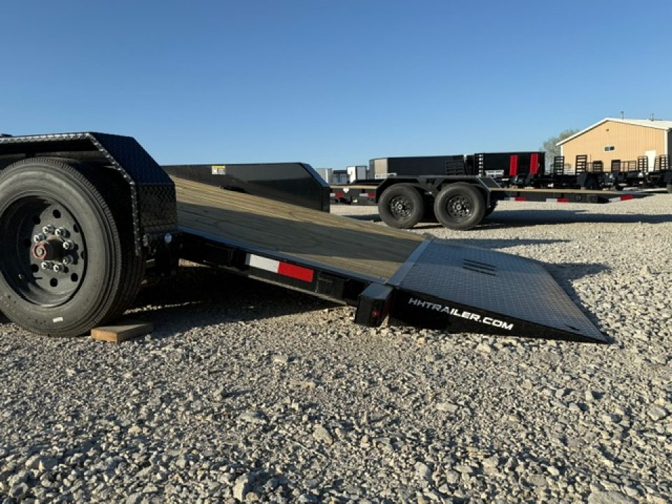 New 2026 H&H Black 82"x16'+6' 17.6k Topline I-Beam Gravity Tilt Equipment Trailer