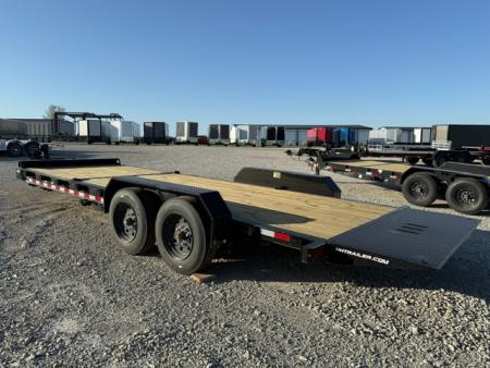 New 2026 H&H Black 82"x16'+6' 17.6k Topline I-Beam Gravity Tilt Equipment Trailer
