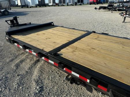 New 2026 H&H Black 82"x16'+6' 17.6k Topline I-Beam Gravity Tilt Equipment Trailer
