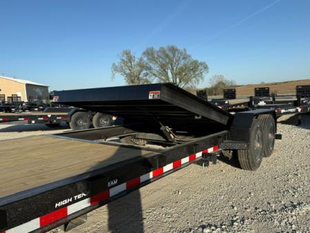 New 2026 H&H Black 82"x16'+6' 17.6k Topline I-Beam Gravity Tilt Equipment Trailer