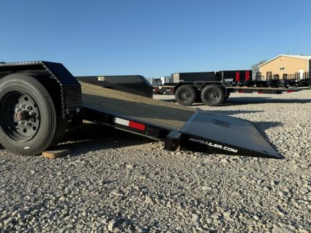 New 2026 H&H Black 82"x16'+6' 17.6k Topline I-Beam Gravity Tilt Equipment Trailer