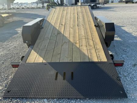 New 2026 H&H Black 82"x16'+6' 17.6k Topline I-Beam Gravity Tilt Equipment Trailer