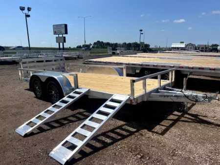 New ALCOM 80x16 Alcom Cargo Pro Aluminum Utility trailer UTV/ATV w/ side load ramp option 4 year warranty Equipment Trailer w/aluminum wheels