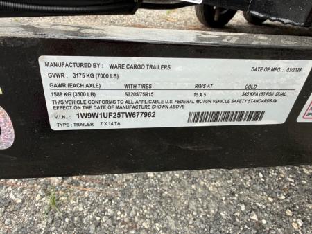 New 2026 Ware Cargo Trailers 7 x 14 Utility Trailer