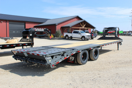 New 2026 PJ Trailers LD 28' Gooseneck Flatbed Trailer