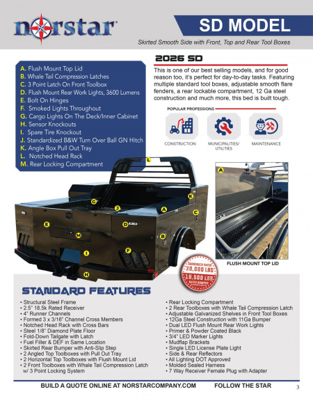 New 2026 Norstar SD0869056BLK Truck Bed