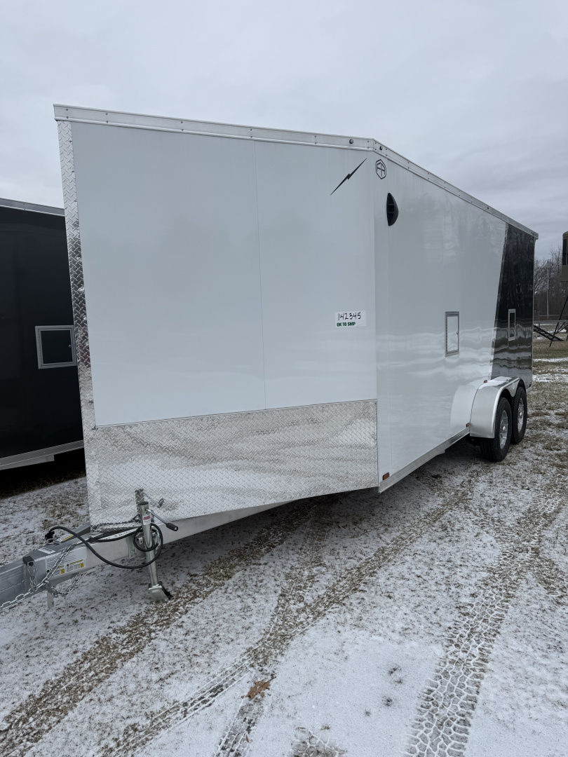 2026 Lightning 7X19 Black 7 Foot Tall Snowmobile Trailer