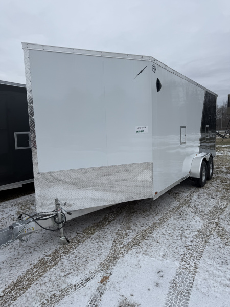 New 2026 Lightning Trailers 7X23 ALL ALUMINUM 7' INTERIOR FULLY FINISHED Snowmobile Trailer