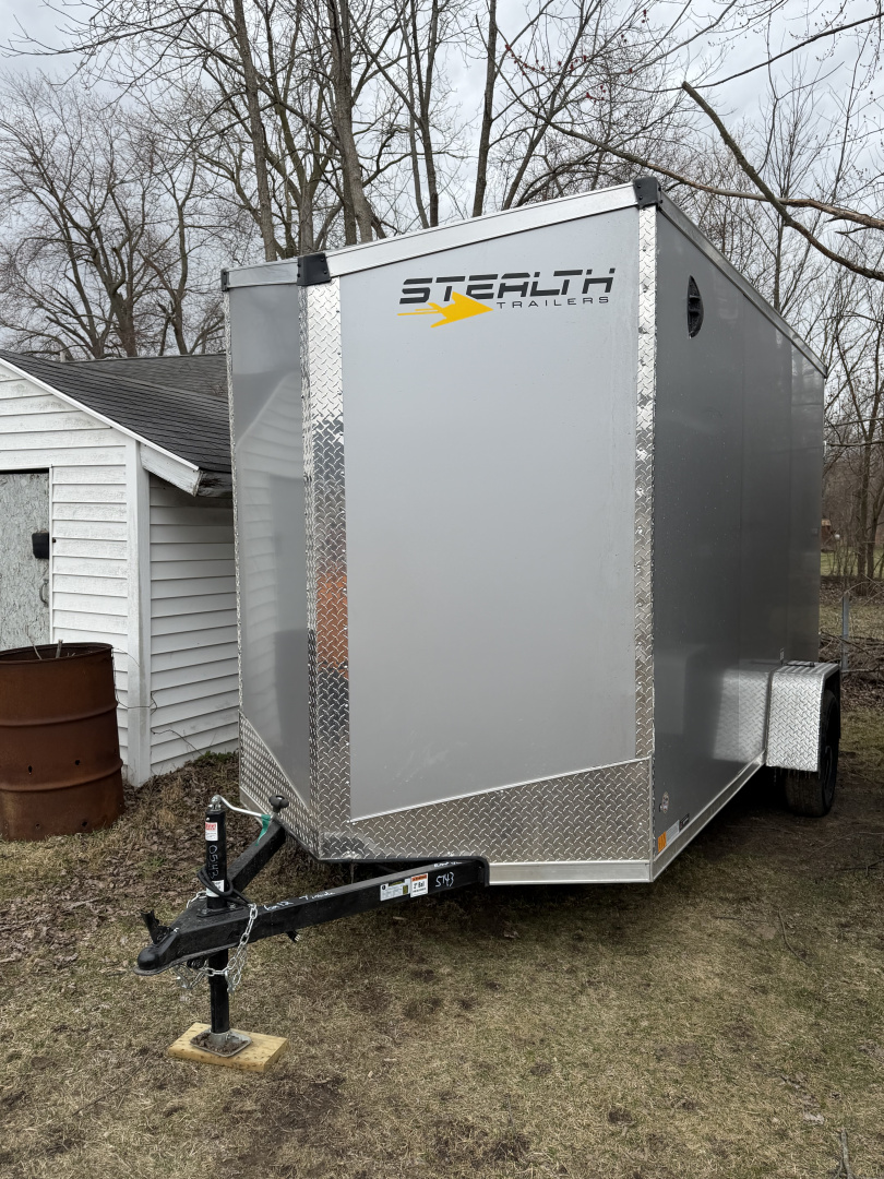 New 2026 Stealth 6 x 12 Enclosed Trailer Ramp Door with 7ft INTERIOR - Screwless Exterior w/Upgraded Options