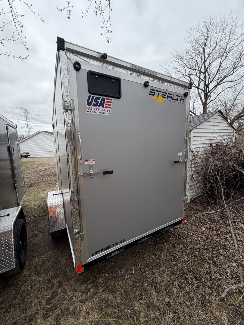 New 2026 Stealth 6 x 12 Enclosed Trailer Ramp Door with 7ft INTERIOR - Screwless Exterior w/Upgraded Options
