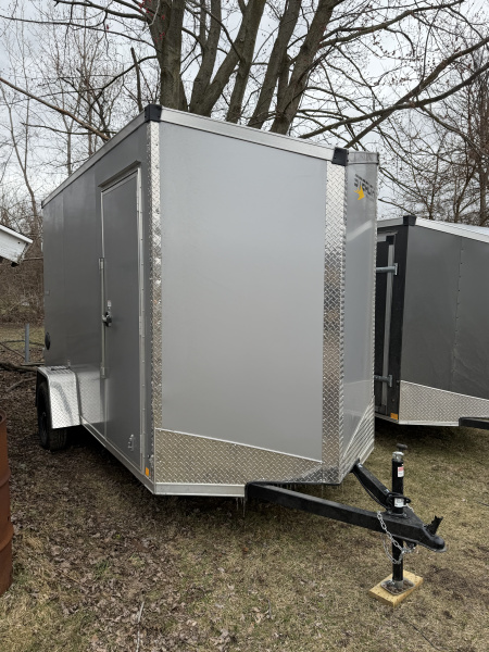 New 2026 Stealth 6 x 12 Enclosed Trailer Ramp Door with 7ft INTERIOR - Screwless Exterior w/Upgraded Options